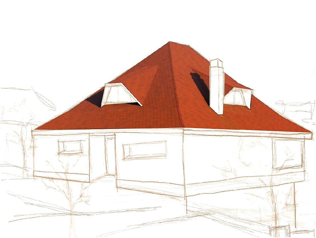 ASFALTOVÝ ŠINDEL TEGOLA ER TRADITIONAL ČERVENÁ MIX - 100 x 34 cm