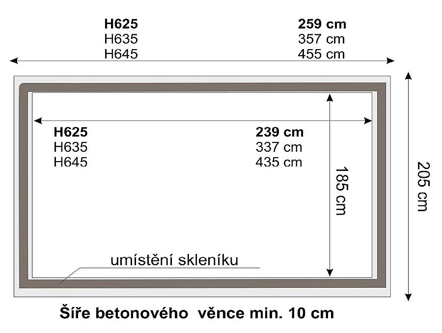 ZAHRADNÍ SKLENÍK GARDENTEC GLASS HOBBY H 635 - 3,5 x 1,97 m