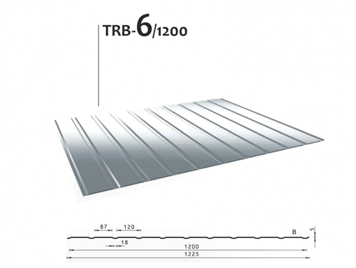 TRAPÉZOVÝ PLECH GUTTATOP T-6 ZLATÝ DUB - 200 x 120 cm - 2,4 m2
