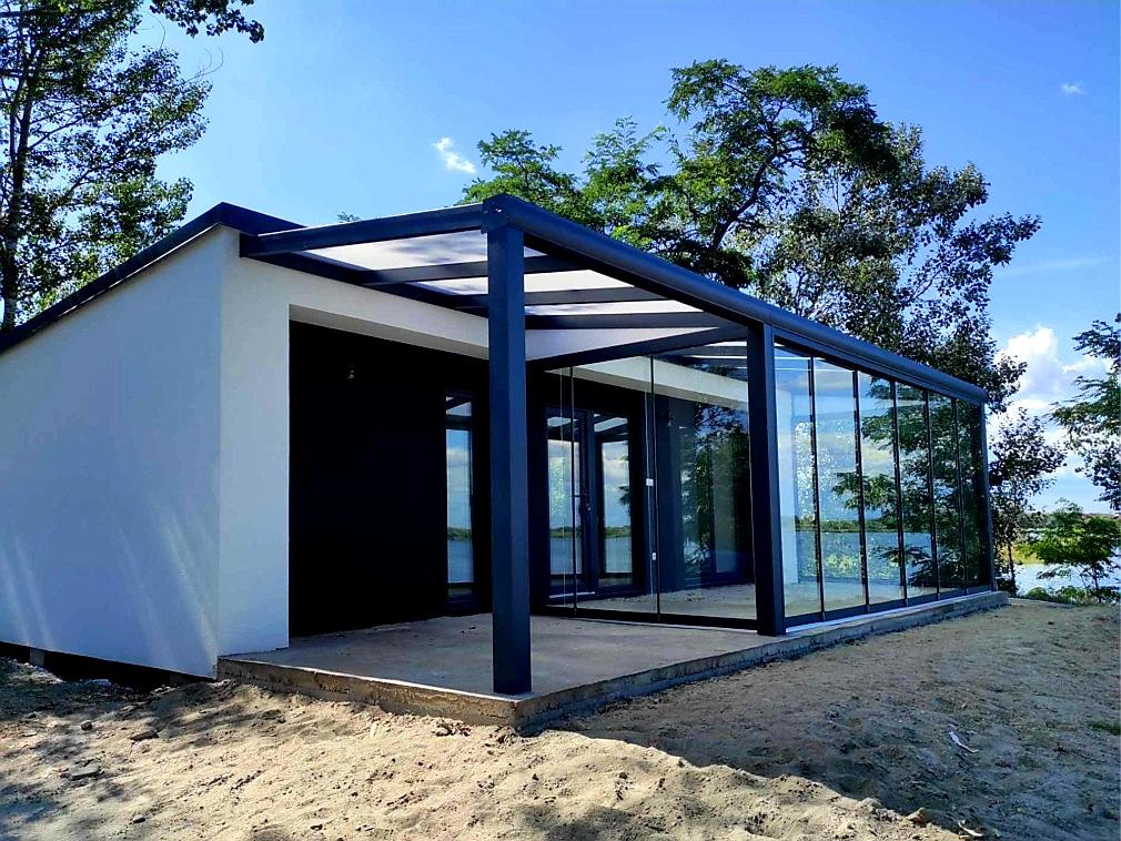 HLINÍKOVÁ PERGOLA MB LINE COVERNIT KRÉMOVÁ - 306 x 250 cm