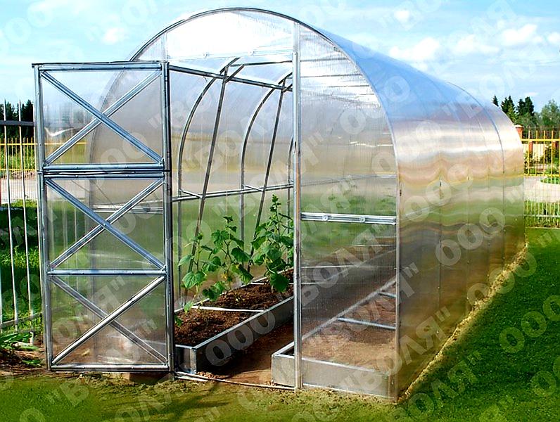 ZAHRADNÍ SKLENÍK DVUSHKA VOLYA LLC - 6,0 x 2,0 m - PC 6 mm