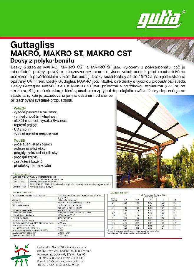GUTTAGLISS - PROSVĚTLOVACÍ STŘEŠNÍ PLASTOVÉ KRYTINY