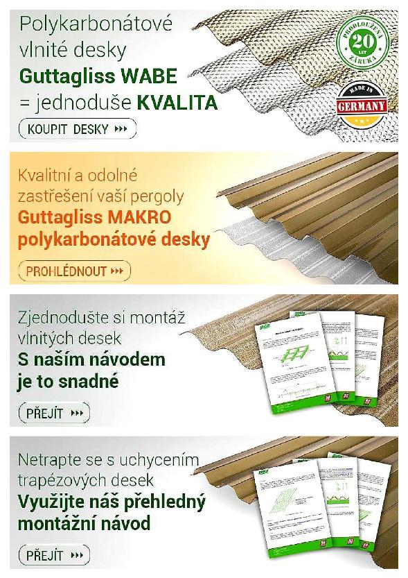GUTTAGLISS - PROSVĚTLOVACÍ STŘEŠNÍ PLASTOVÉ KRYTINY