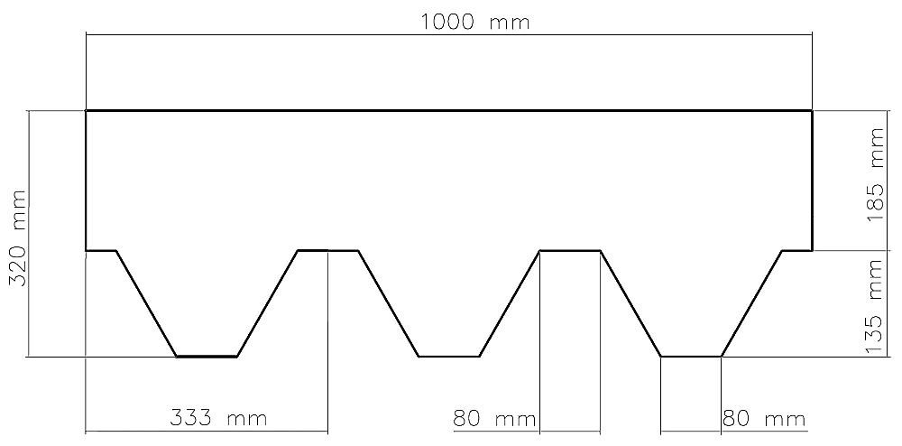 STŘEŠNÍ ŠINDEL GUTTATEC HEXAGONAL HNĚDÁ - 320 x 1000 mm