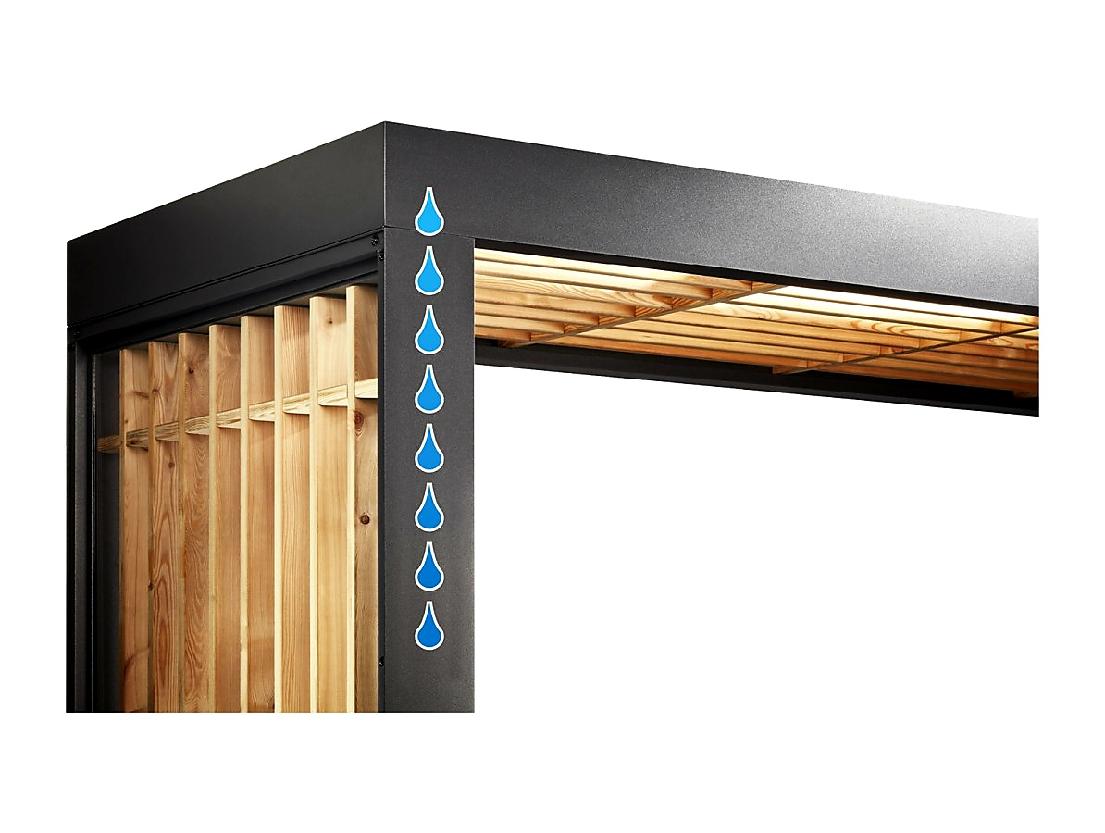 VCHODOVÁ STŘÍŠKA GUTTAVORDACH BS TIMBER-LINE ANTRACIT MATNÝ - 160 x 90 cm