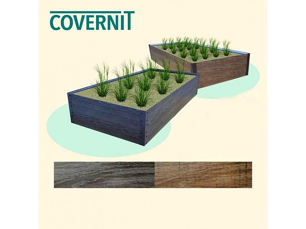 VYVÝŠENÝ ZÁHON TIMBER COVERNIT HNĚDÁ - 75 x 150 x 30 cm