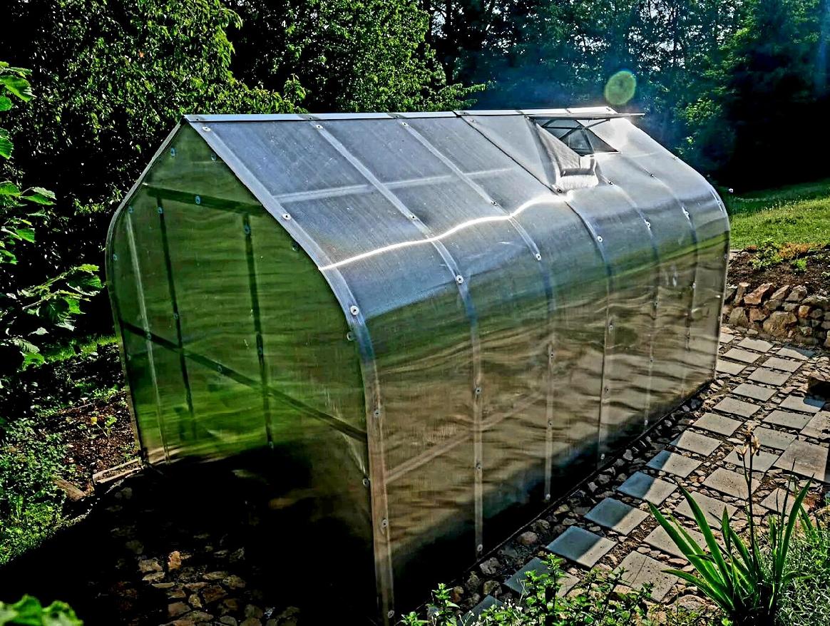 Zadní dveře pro skleník Gardentec Standard - 196 x 80 cm - PC 4 mm