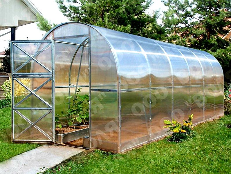ZAHRADNÍ SKLENÍK DVUSHKA VOLYA LLC - 8,0 x 2,0 m - PC 4 mm