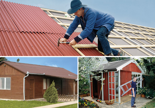 VLNITÁ STŘEŠNÍ DESKA GUTTAPRAL ČERVENÁ - 2,0 x 0,95 m - 1,9 m2