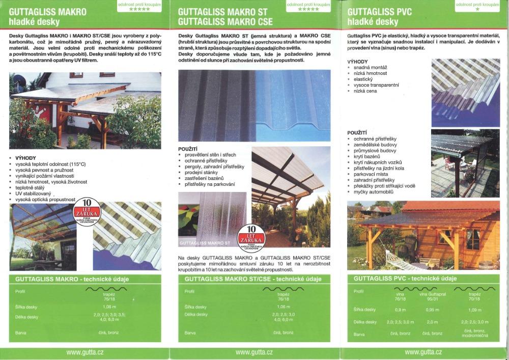 GUTTAGLISS - PROSVĚTLOVACÍ STŘEŠNÍ PLASTOVÉ KRYTINY