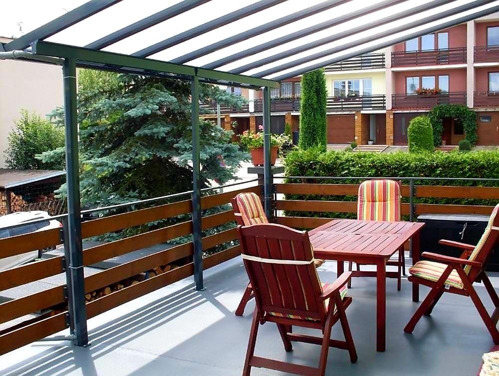 PRODLOUŽENÍ HLINÍKOVÉ PERGOLY TERRASSENDACH ORIGINAL ANTRACIT - 1,2 x 3,06 m
