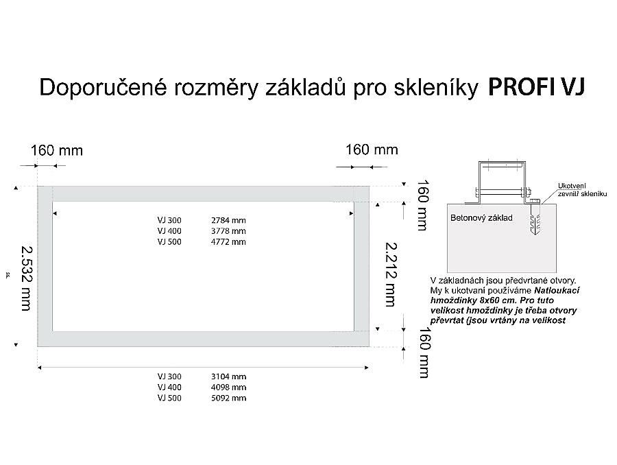 ZAHRADNÍ SKLENÍK GARDENTEC GLASS PROFI VJ 500 - 5,05 x 2,49 m